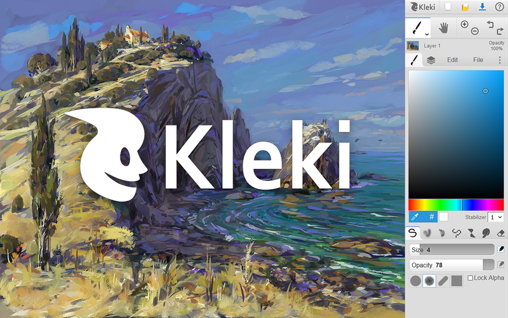 Make 3D forms with Kleki Paint Tool 